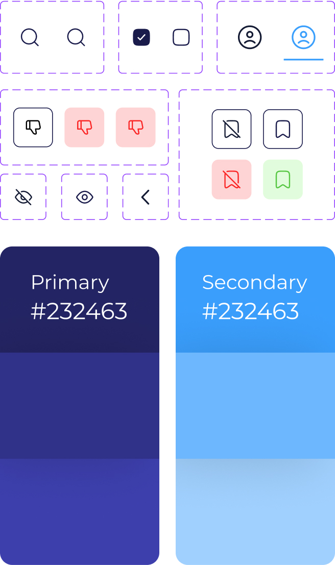 colors and icons
