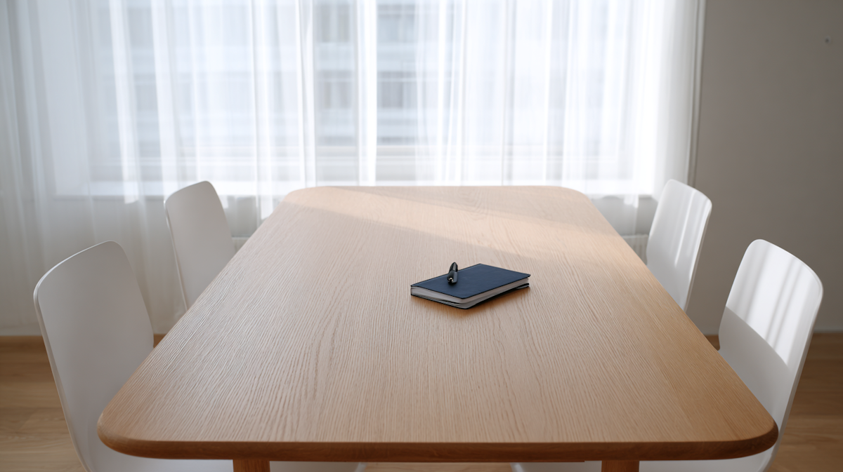 clean sleek work table